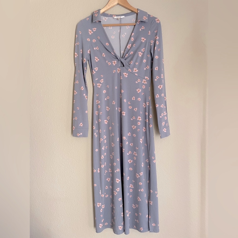 Wayf Floral Front Cutout Maxi Dress